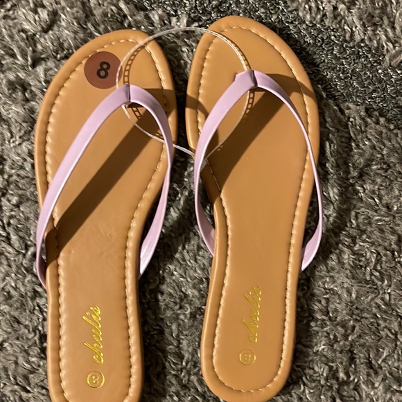 🚺🆕CHULIS LAVENDER FLIP FLOPS SIZE 8 - Picture 4 of 7